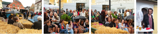 Publikum, ganz rechts Robert Findenig und sein Orgon-Apparat (Fotos: Johannes Gellner)