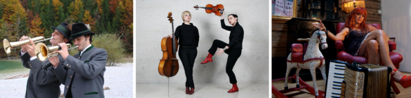 v.l.n.r.: Stangl Blos, Catch-Pop String-Strong, Doris Kirschhofer